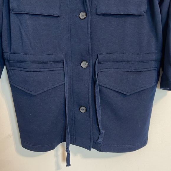 Bailey 44 navy blue button-down sweatshirt jacket cardigan size medium - Picture 3 of 7